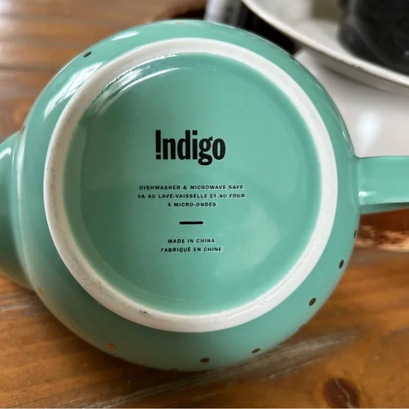 Mint Green Polka Dot Teapot from Indigo - Picture 4 of 4